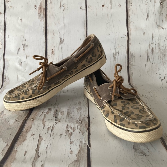 Sperry Top Sider Shoe Leopard Print Size 6.5 - Picture 5 of 11